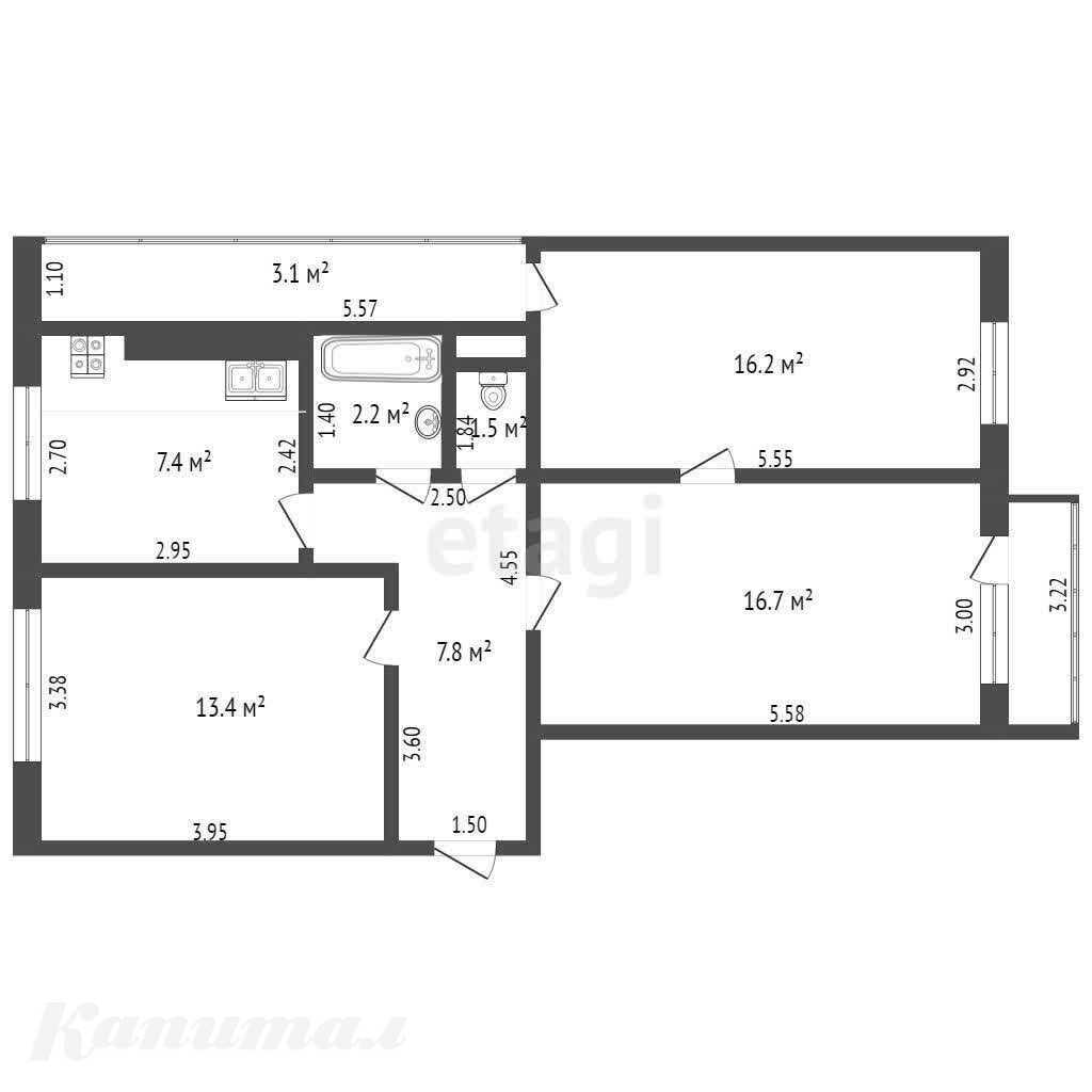 3-х комнатная квартира в Слуцком районе. Срочно!